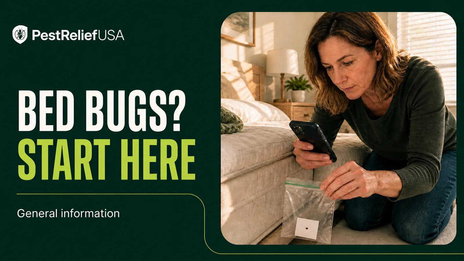 What to do if you find bed bugs: homeowner documenting a suspected bed bug sample